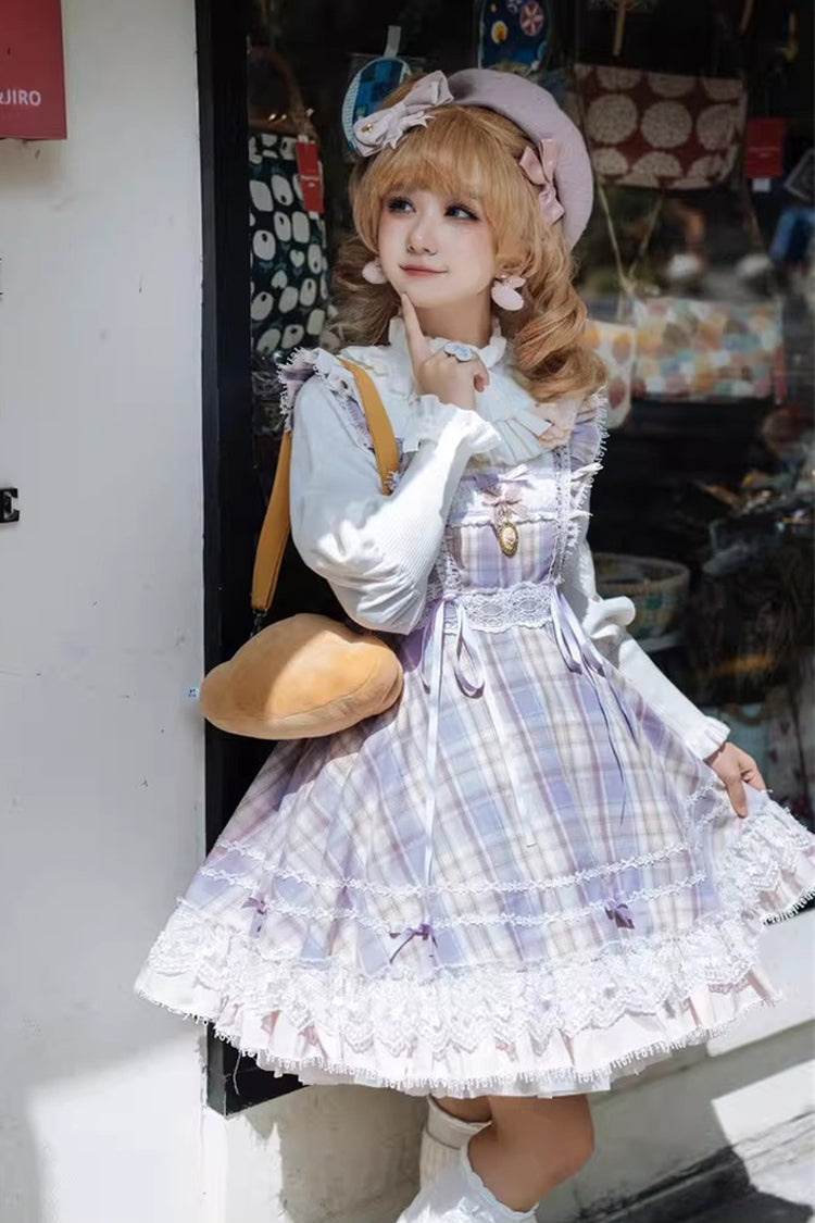 Lolita JSK Dress - Endless Summer, 2 Colors, High Waist, Ruffled, Printed - additional product view 6