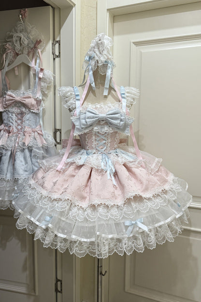 Lolita JSK Dress - Fleishi Island, Pink, Ruffled, Layered, Sweet Style - additional product view 3