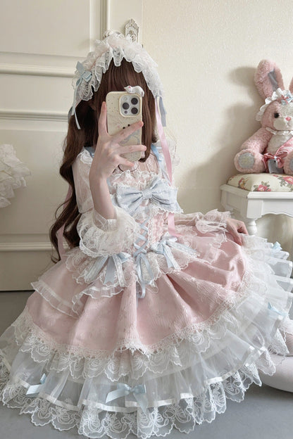 Lolita JSK Dress - Fleishi Island, Pink, Ruffled, Layered, Sweet Style - additional product view 7