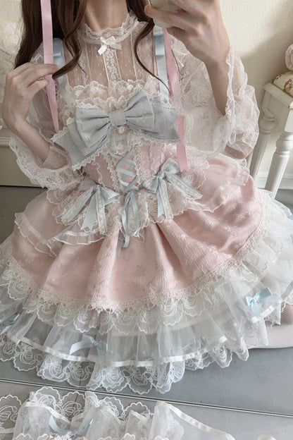 Lolita JSK Dress - Fleishi Island, Pink, Ruffled, Layered, Sweet Style - additional product view 8