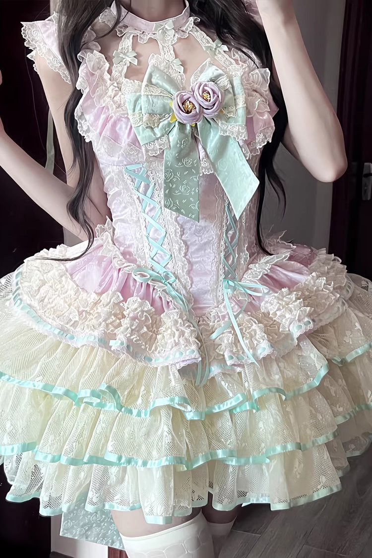 Lolita JSK Dress - Flower Language Of Eros, Purple, Sweet Style, Ballet-Inspired Style - additional product view 3