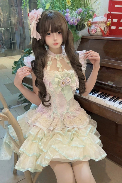 Lolita JSK Dress - Flower Language Of Eros, Purple, Sweet Style, Ballet-Inspired Style - additional product view 4
