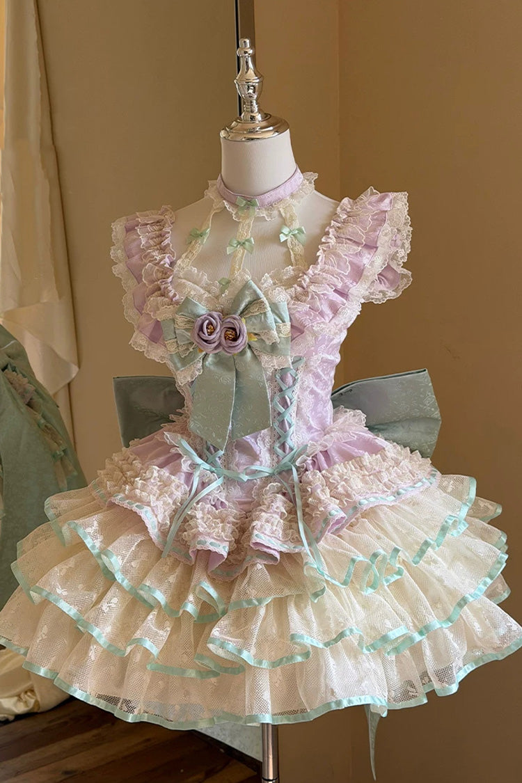 Lolita JSK Dress - Flower Language Of Eros, Purple, Sweet Style, Ballet-Inspired Style - main product image