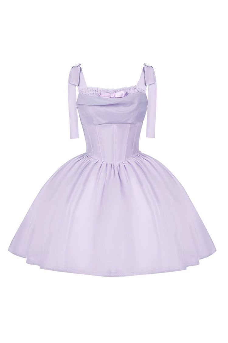 Lolita JSK Dress - Foamy Sea, Purple, Sweet Style, Bow Detail, Ruffled - additional product view 15