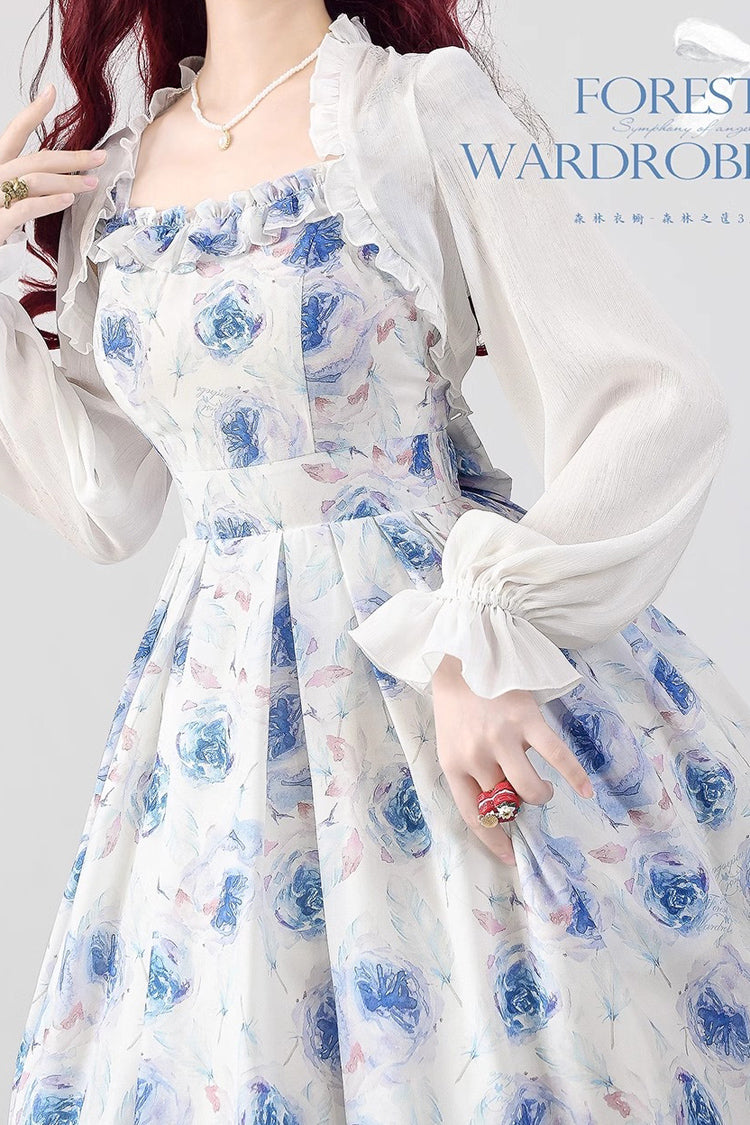 Lolita JSK Dress - Forest Basket, 2 Colors, Printed, Sweet Style, Bow Detail - additional product view 3