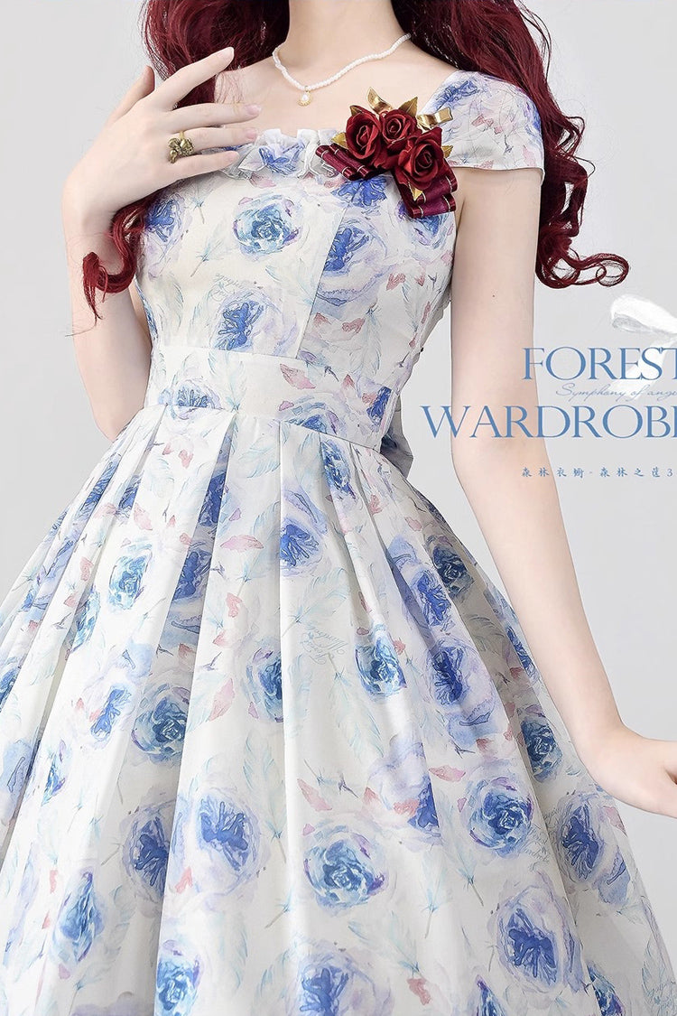 Lolita JSK Dress - Forest Basket, 2 Colors, Printed, Sweet Style, Bow Detail - additional product view 4