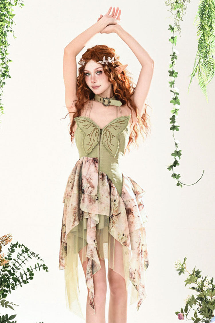 Lolita JSK Dress - Forest Wandering, Green, Sweet Style, Lace Trim, Embroidered - additional product view 10