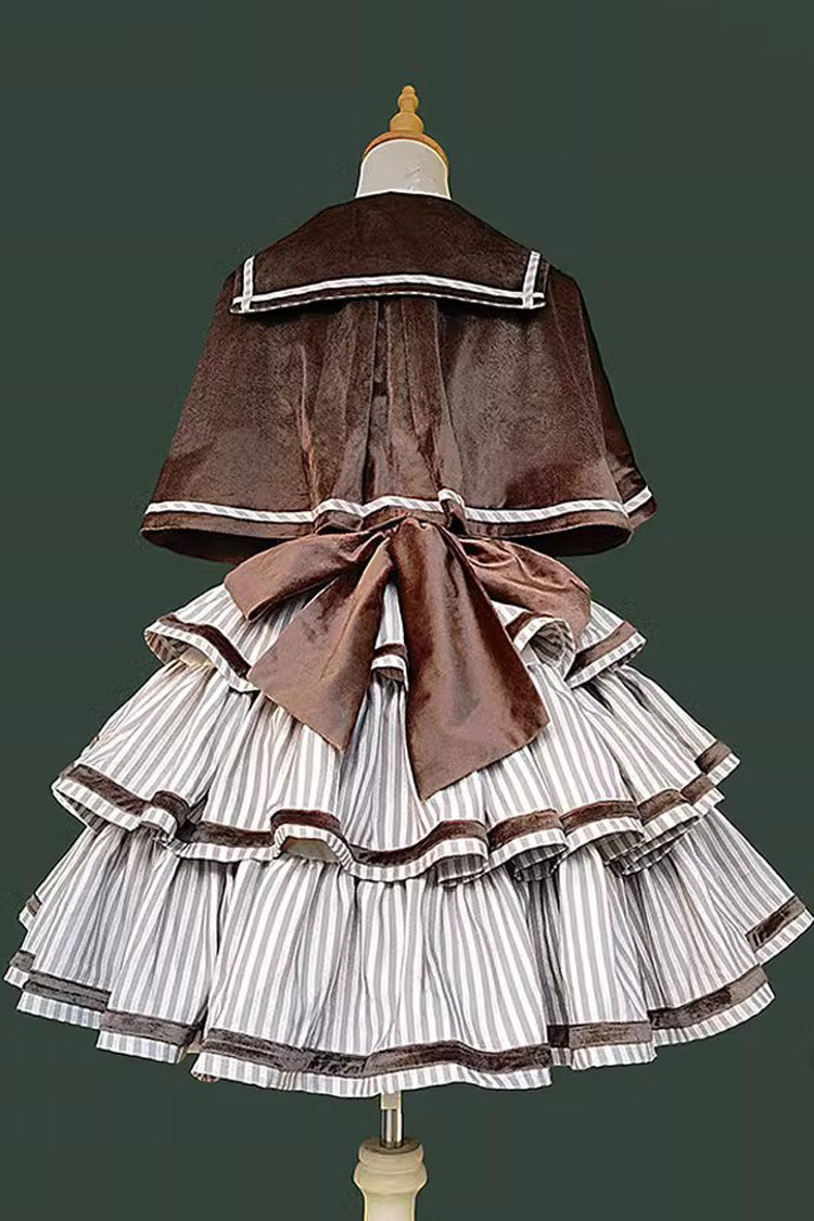 Lolita JSK Dress - From The Other Side, 2 Colors, Ruffled, Printed, Layered - additional product view 3
