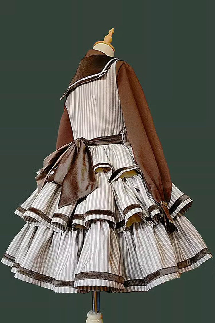 Lolita JSK Dress - From The Other Side, 2 Colors, Ruffled, Printed, Layered - additional product view 5
