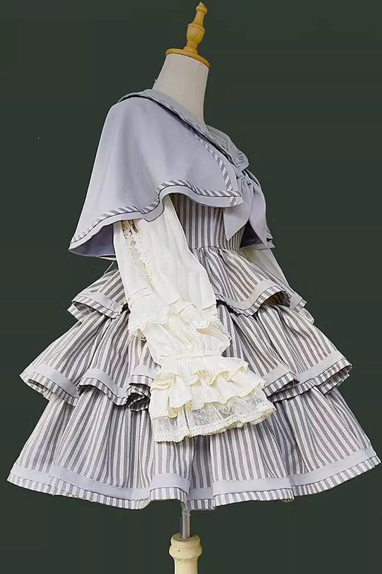 Lolita JSK Dress - From The Other Side, 2 Colors, Ruffled, Printed, Layered - additional product view 8