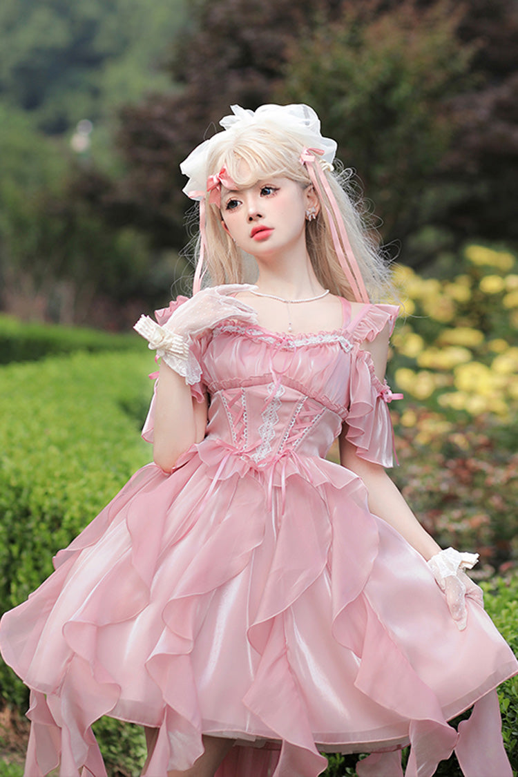 Lolita JSK Dress - Galaxy Prayer Corset Fishbone, Pink, Sweet Style - additional product view 2