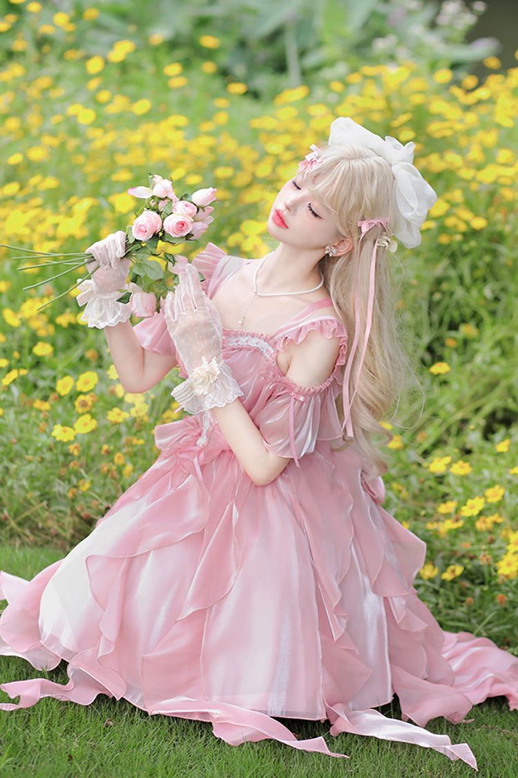 Lolita JSK Dress - Galaxy Prayer Corset Fishbone, Pink, Sweet Style - additional product view 3