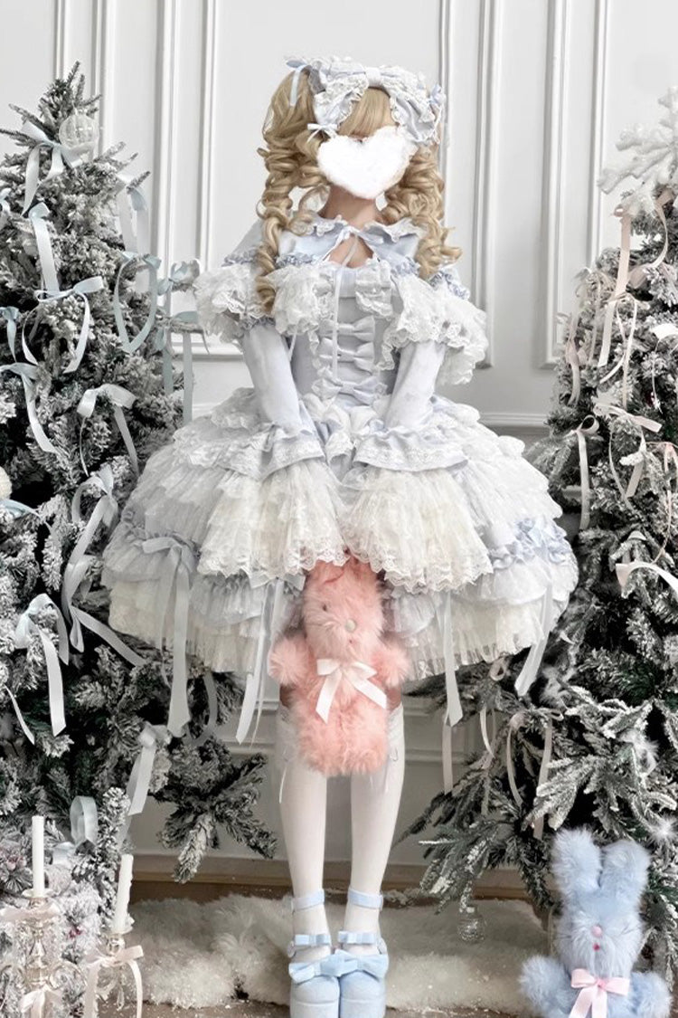 Lolita JSK Dress - Girl Doll, 2 Colors, Lace Trim, Ruffled, Layered - additional product view 5