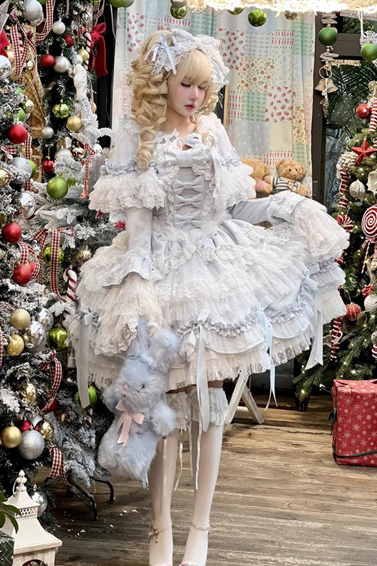 Lolita JSK Dress - Girl Doll, 2 Colors, Lace Trim, Ruffled, Layered - additional product view 6