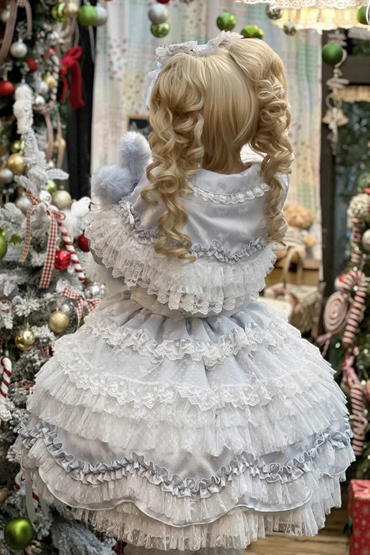 Lolita JSK Dress - Girl Doll, 2 Colors, Lace Trim, Ruffled, Layered - additional product view 8