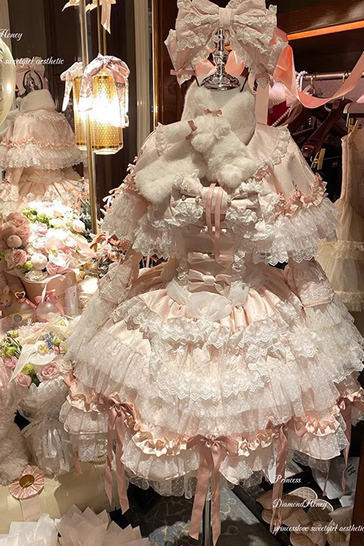Lolita JSK Dress - Girl Doll, 2 Colors, Lace Trim, Ruffled, Layered - additional product view 11