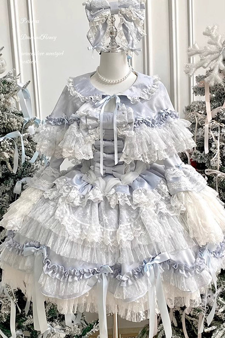 Lolita JSK Dress - Girl Doll, 2 Colors, Lace Trim, Ruffled, Layered - main product image