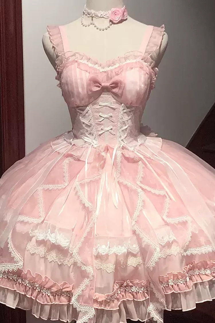 Lolita JSK Dress - Glaze Fantasy, 5 Colors, Ruffled, Embroidered, Sweet Style - main product image