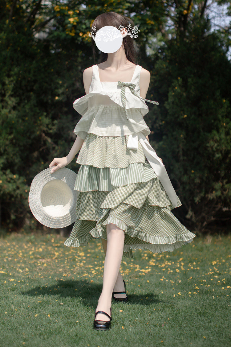 Lolita JSK Dress - Go To The Forest, Green, Printed, Layered, Sweet Style - additional product view 2