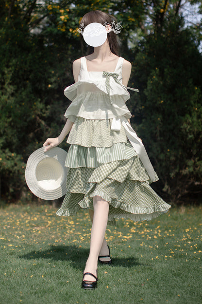 Lolita JSK Dress - Go To The Forest, Green, Printed, Layered, Sweet Style - additional product view 2