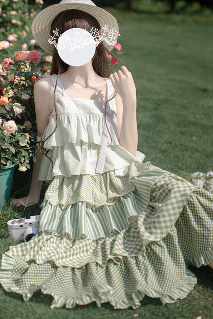 Lolita JSK Dress - Go To The Forest, Green, Printed, Layered, Sweet Style - additional product view 10