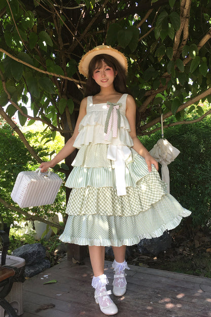 Lolita JSK Dress - Go To The Forest, Green, Printed, Layered, Sweet Style - additional product view 14