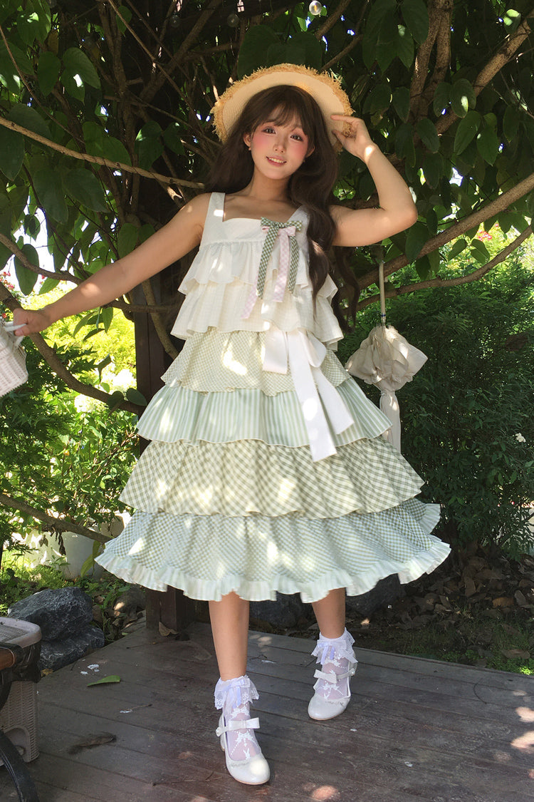 Lolita JSK Dress - Go To The Forest, Green, Printed, Layered, Sweet Style - additional product view 15