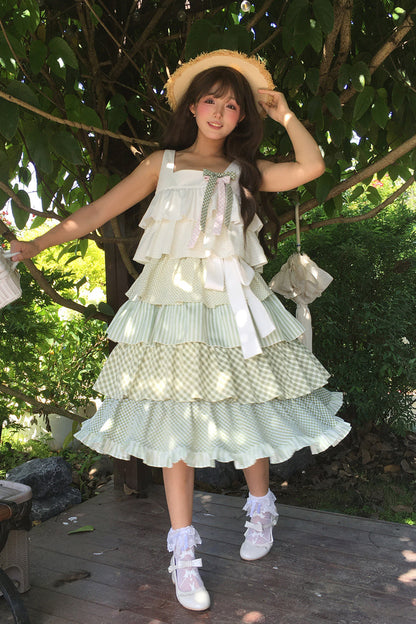 Lolita JSK Dress - Go To The Forest, Green, Printed, Layered, Sweet Style - additional product view 15