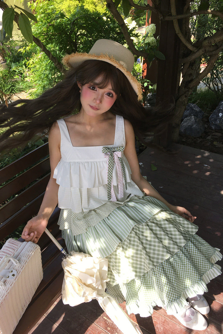 Lolita JSK Dress - Go To The Forest, Green, Printed, Layered, Sweet Style - additional product view 18