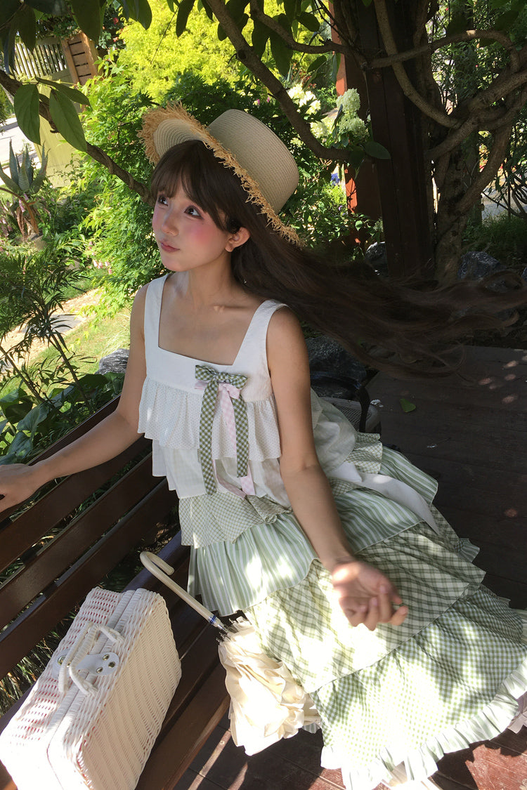 Lolita JSK Dress - Go To The Forest, Green, Printed, Layered, Sweet Style - additional product view 19