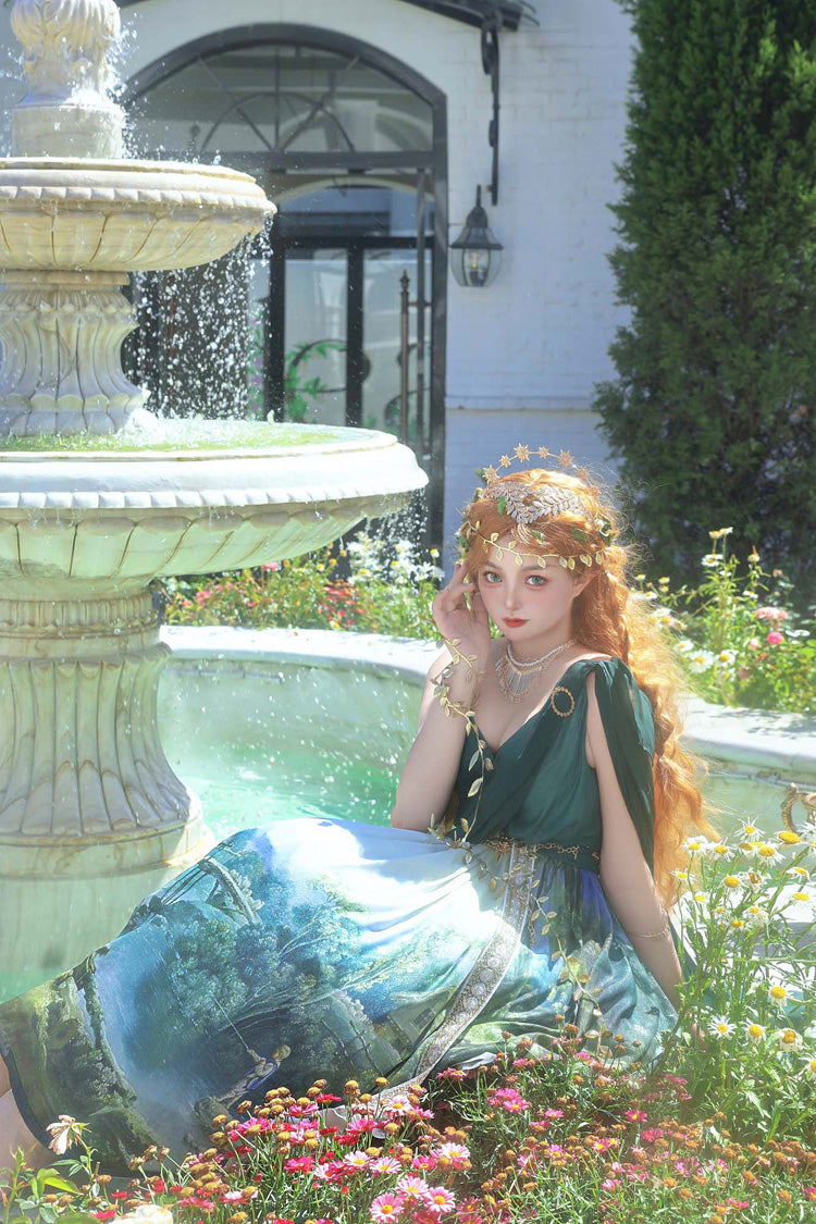 Lolita JSK Dress - Grace In Favor, Green, Printed, Sweet Style - additional product view 4