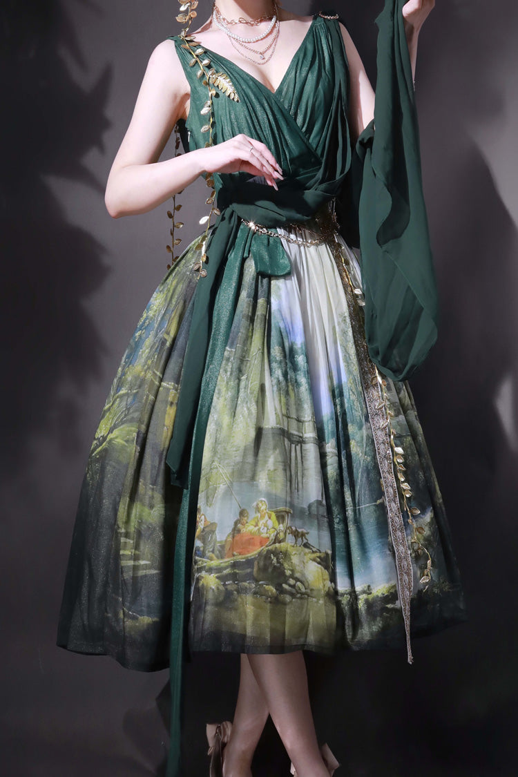 Lolita JSK Dress - Grace In Favor, Green, Printed, Sweet Style - additional product view 9