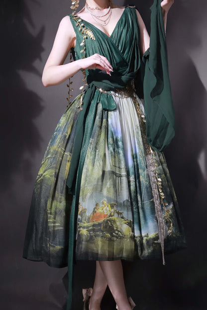 Lolita JSK Dress - Grace In Favor, Green, Printed, Sweet Style - additional product view 9