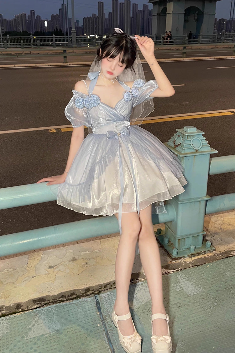 Lolita JSK Dress - Gradient Gorgeous, 4 Colors, Sweet Style, Bow Detail - additional product view 2
