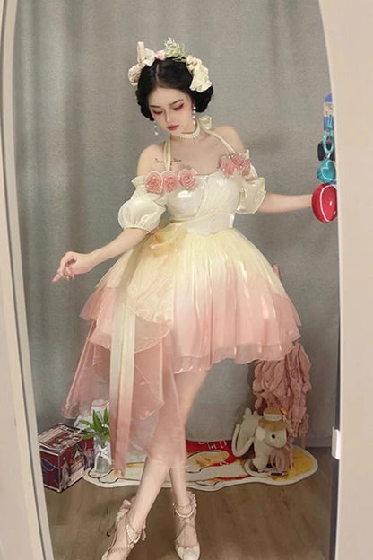 Lolita JSK Dress - Gradient Gorgeous, 4 Colors, Sweet Style, Bow Detail - additional product view 11