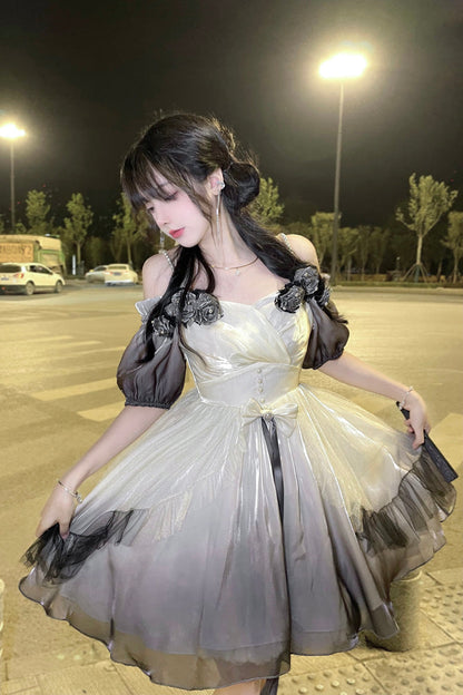 Lolita JSK Dress - Gradient Gorgeous, 4 Colors, Sweet Style, Bow Detail - main product image