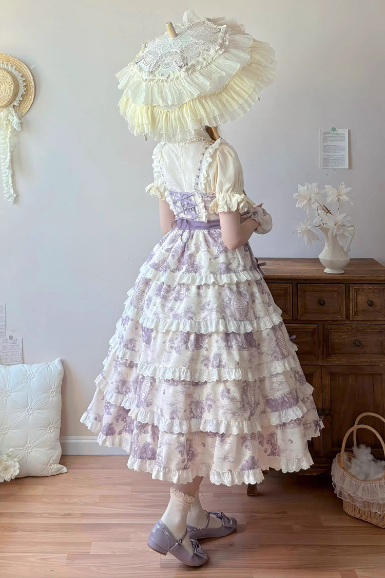 Lolita JSK Dress - Grape Moon Almanac, Purple, Layered, Adjustable, Sweet Style - additional product view 10