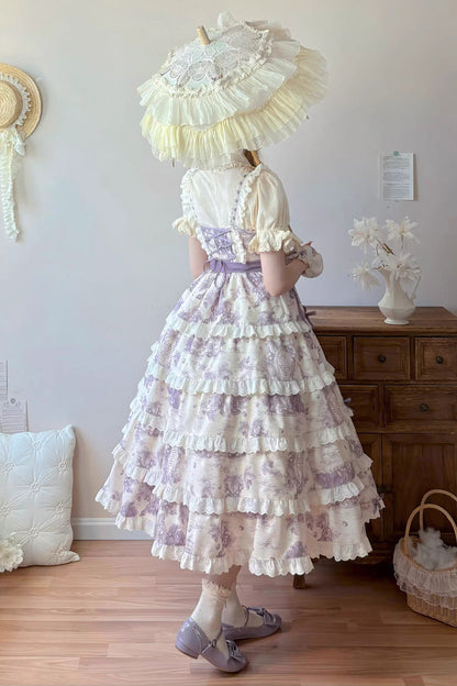 Lolita JSK Dress - Grape Moon Almanac, Purple, Layered, Adjustable, Sweet Style - additional product view 10
