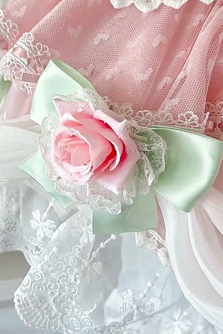 Lolita JSK Dress - Honey Rose, Pink, Ruffled, Embroidered, Sweet Style - additional product view 8