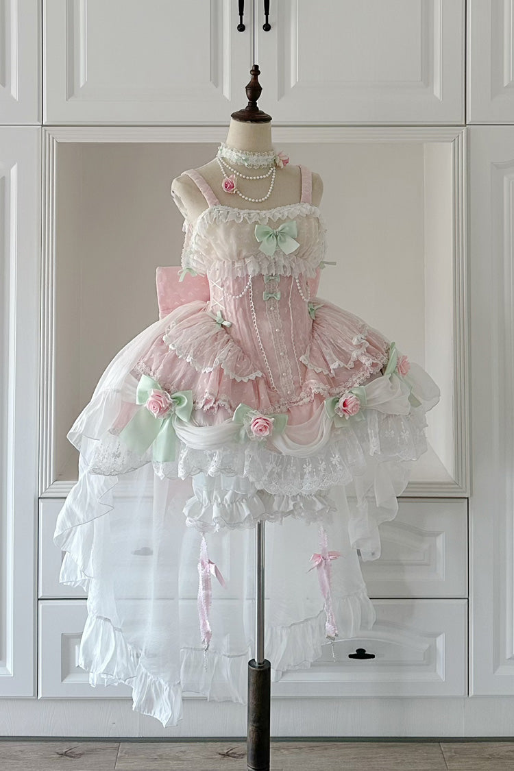 Lolita JSK Dress - Honey Rose, Pink, Ruffled, Embroidered, Sweet Style - additional product view 10