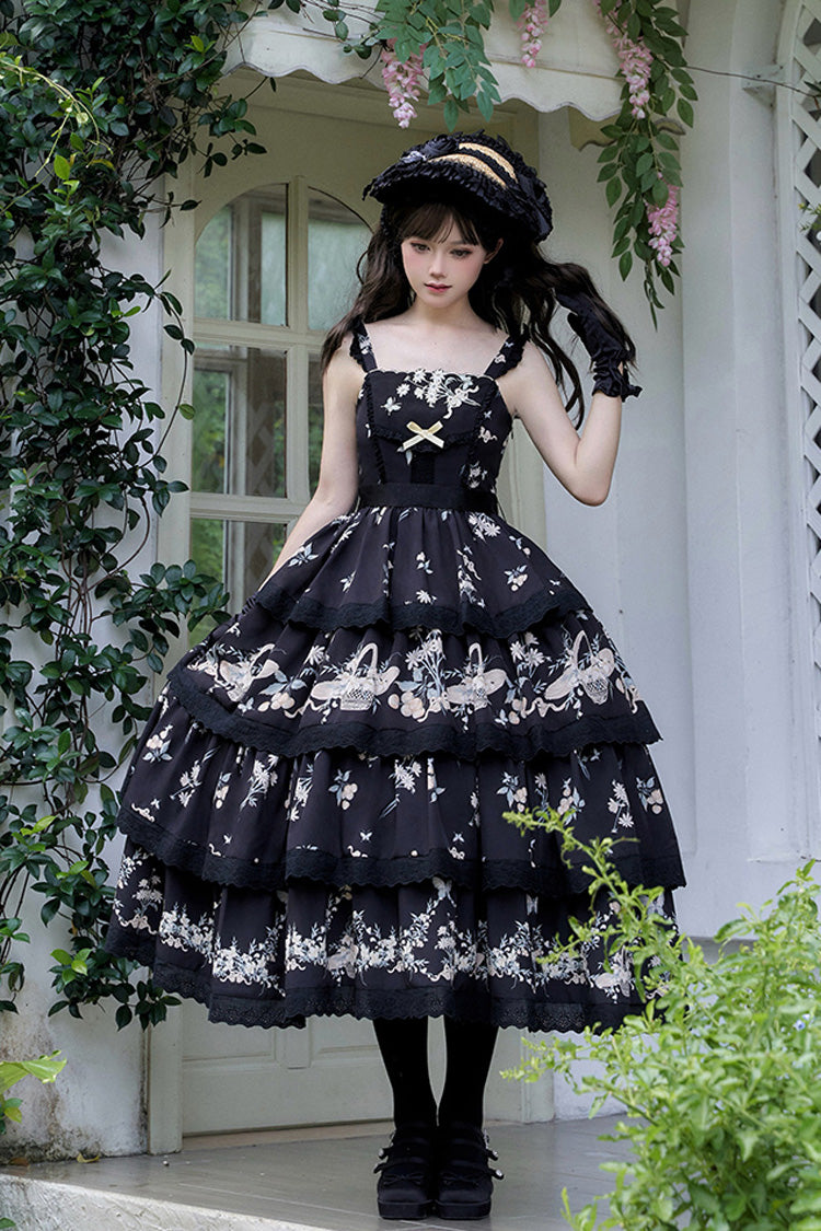 Lolita JSK Dress - Letters And Poetry Multi-layered, 2 Colors, Printed, Embroidered - additional product view 7