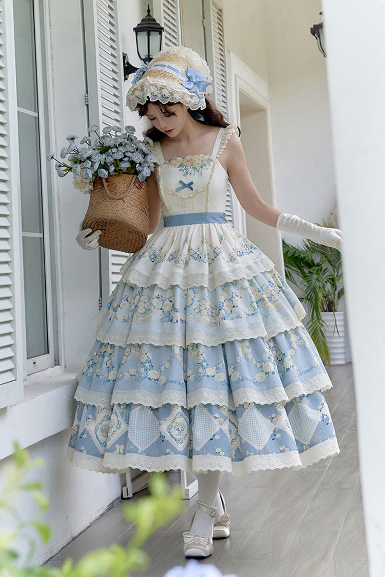 Lolita JSK Dress - Letters And Poetry Multi-layered, 2 Colors, Printed, Embroidered - additional product view 11