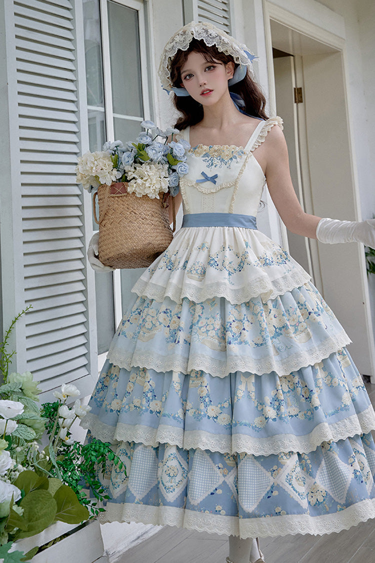Lolita JSK Dress - Letters And Poetry Multi-layered, 2 Colors, Printed, Embroidered - additional product view 12