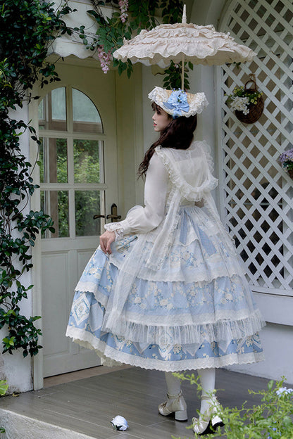 Lolita JSK Dress - Letters And Poetry Multi-layered, 2 Colors, Printed, Embroidered - additional product view 14