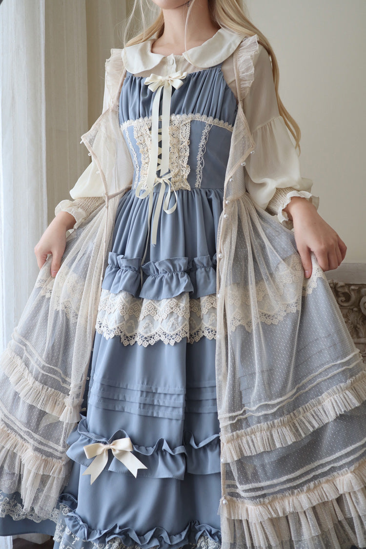 Lolita JSK Dress - Lillian, 4 Colors, Lace Trim, Ruffled, Sweet Style - additional product view 10