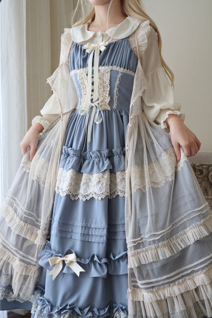 Lolita JSK Dress - Lillian, 4 Colors, Lace Trim, Ruffled, Sweet Style - additional product view 10
