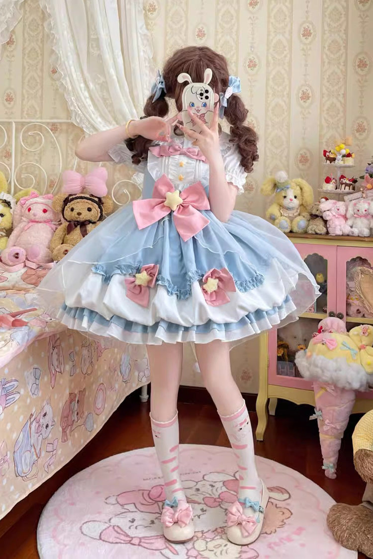 Lolita JSK Dress - Little Wishing Star, 5 Colors, Bow Detail, Ruffled, Sweet Style - additional product view 9