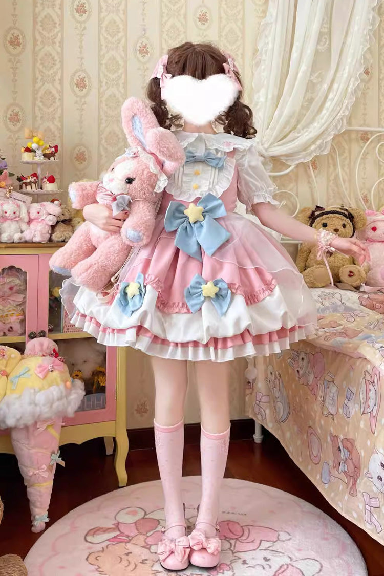 Lolita JSK Dress - Little Wishing Star, 5 Colors, Bow Detail, Ruffled, Sweet Style - additional product view 10