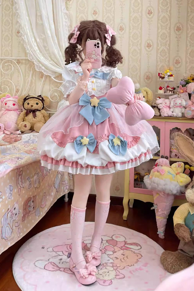 Lolita JSK Dress - Little Wishing Star, 5 Colors, Bow Detail, Ruffled, Sweet Style - additional product view 13
