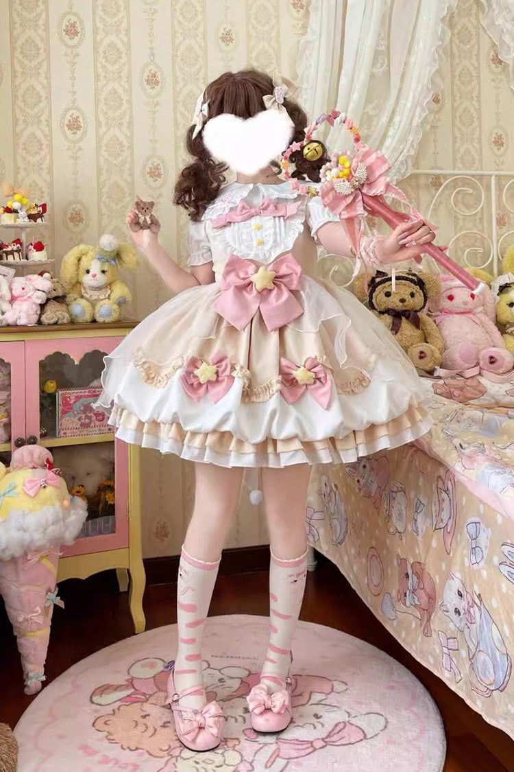 Lolita JSK Dress - Little Wishing Star, 5 Colors, Bow Detail, Ruffled, Sweet Style - additional product view 14